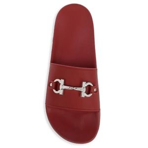 Mens Salvatore Ferragamo Groove 11 Slides